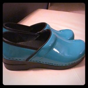 Sanita Turquoise Clogs